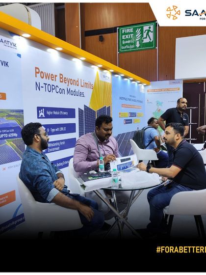Our team engaged in discussions about our 'Power Beyond Limits' N-TOPCon modules at RenewX 2025.
