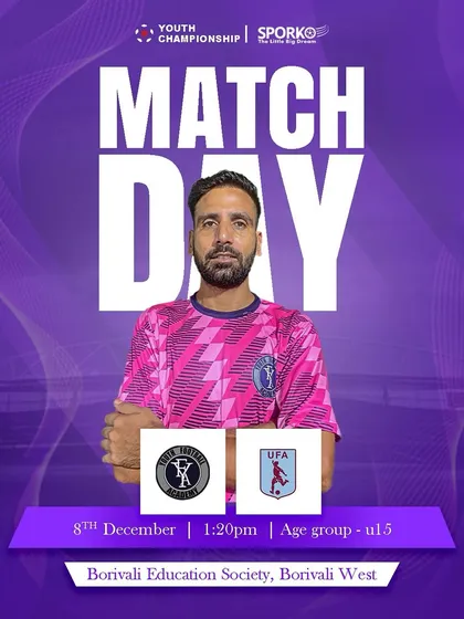A match day graphic for our U15 team's game in the Youth Championship, showcasing one of our coaches.