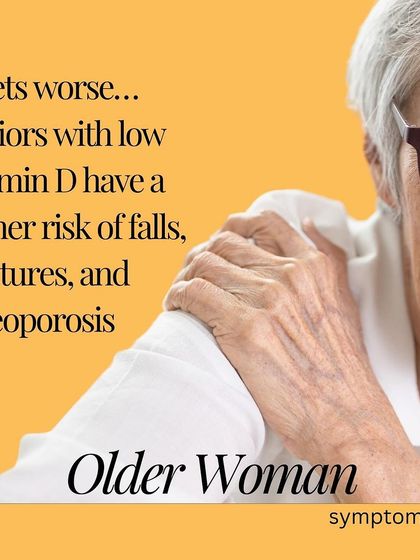 For seniors, low Vitamin D increases the risk of falls, fractures, and osteoporosis. Maintaining adequate levels is crucial for healthy aging.