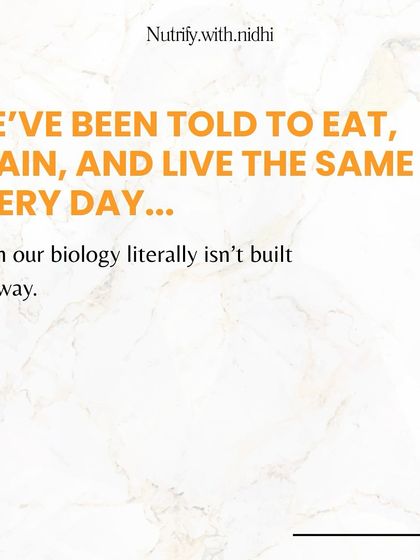 We've been told to eat, train, and live the same way every day. But our biology literally isn't built that way. I teach you to work with your body's natural rhythm, not against it.