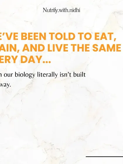 We've been told to eat, train, and live the same way every day. But our biology literally isn't built that way. I teach you to work with your body's natural rhythm, not against it.