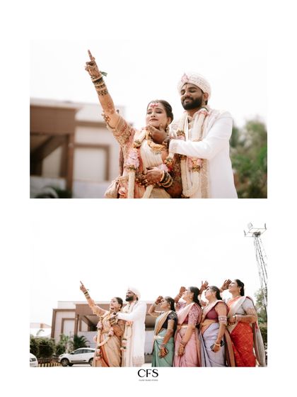A fun and candid moment with the bride, groom, and their family. These unposed group shots capture the joy and togetherness of the wedding day.