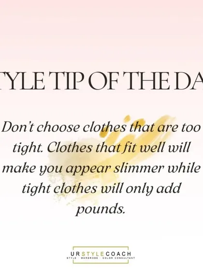 Here is my style tip of the day: focus on fit. Clothes that fit you well will always look more flattering and make you appear slimmer than clothes that are too tight.