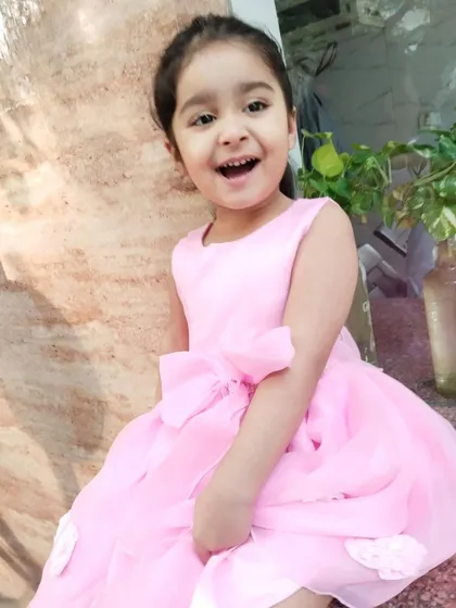 A joyful and natural photo from a young participant's audition.
