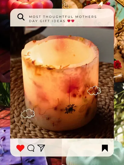 Our ever-lasting Floral Love Shell Candle is a perfect Mother's Day gift. It's a beautiful reminder of your love that she can cherish for years to come, just by replacing the tealight.