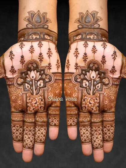 The same elegant lotus design against a dark background, highlighting the clean lines and beautiful symmetry.
