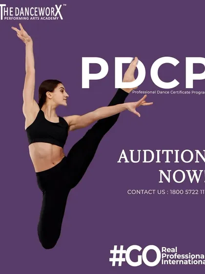 A direct call for auditions for our Professional Dance Certificate Program. The image of a powerful, technically proficient dancer represents the high standard of excellence we aim for, preparing students for a real, professional, and international career in dance.