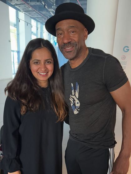 With the one and only Marcus Miller. It's an honor to meet and learn from these giants of jazz music who have shaped the sounds I love.