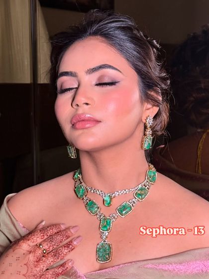 Eyes that scream a million words. This close up shows the detail of a soft cut crease and winged liner, a popular choice for brides who want a glamorous yet timeless look.