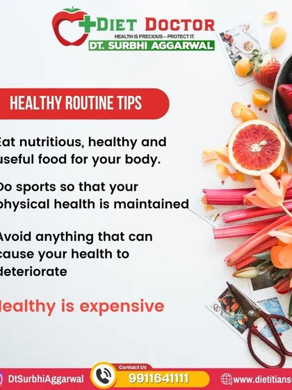 My healthy routine tips are simple: eat nutritious food, move your body regularly, and avoid habits that can harm your health. Investing in your health is the best decision you can make.