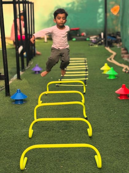 Even our three-year-old athletes get in on the action. Navigating hurdles and agility ladders helps develop crucial motor skills and coordination from a very young age.