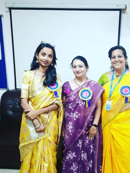It was a joy to connect with parents at the E Narayana Techno School for a health talk on "Healthy Mothers, Healthy Kids." Here I am with fellow participants after a wonderful, interactive session where we launched the new Mothers Club.