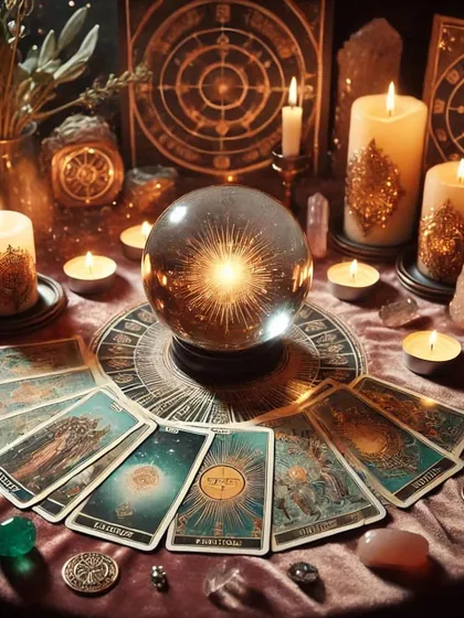 A reading with me is more than just interpreting cards; it's a sacred experience. We create a calm space with candles, crystals, and sometimes even a crystal ball to focus our intentions and open a clear channel for guidance on your most important questions.