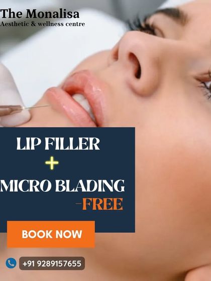 Get the perfect pout and brows with this special offer. When you book a lip filler treatment with us, you will receive a microblading session for free.