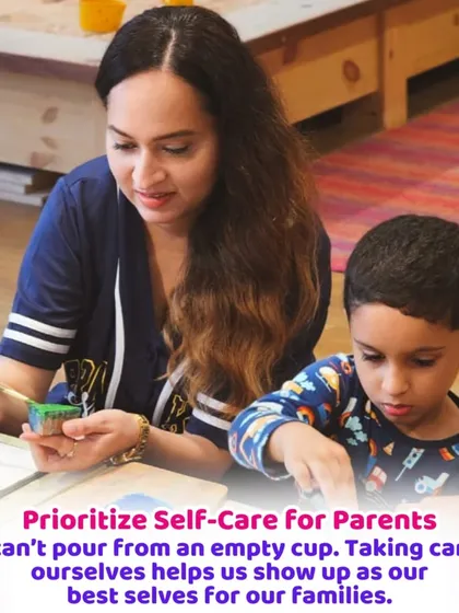 A mother and son painting side-by-side. I believe that creative activities are a powerful way for parents to connect with their children and practice being present.