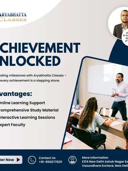 We help you unlock your achievements with expert faculty. Our advantages include online support, comprehensive study materials, and interactive learning sessions.