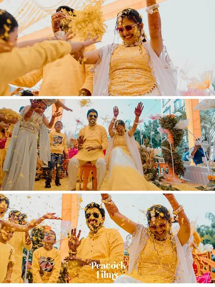 The beautiful chaos of a Haldi ceremony. My goal is to be in the middle of the action, capturing the vibrant colors, infectious laughter, and pure, unadulterated fun of your celebrations.