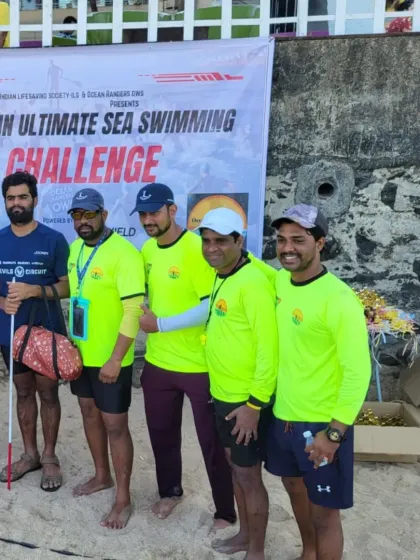 Our coaching team and participants standing proudly by the event banner. We lead from the front, ensuring every event is a success.