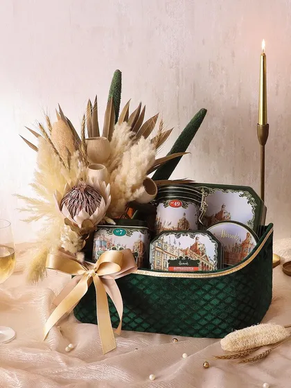 For those who appreciate true luxury, our Harrod Hamper for Diwali is the ultimate indulgence. I've combined premium selections from Harrods with my own freshly baked treats for a gift that is truly world-class.