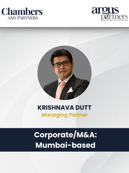 A graphic celebrating my personal ranking for Corporate/M&A in the Chambers and Partners Global Guide 2025.
