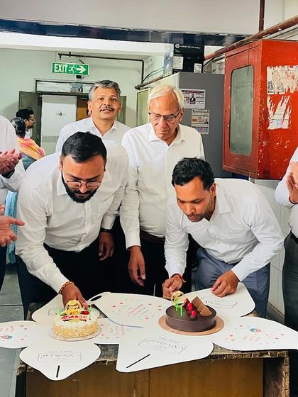Assisting in a birthday cake cutting with senior and junior advocates. We celebrate our milestones together as a team.