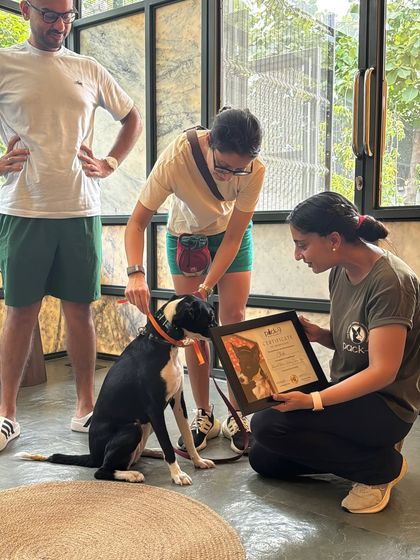 Presenting Chhutki with her graduation certificate. She worked so hard and taught us so much in return.
