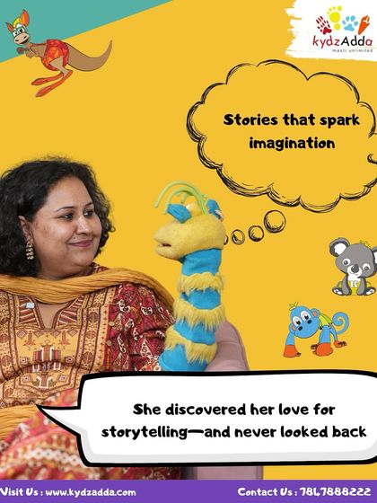 An image highlighting our podcast guest who specializes in storytelling, sparking imagination in young minds.