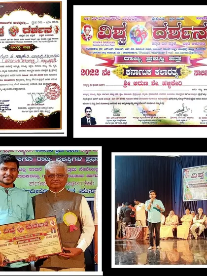 Receiving the 'Karnataka Kala Ratna' award was a very humbling experience. To be recognized for my contribution to art and culture by the Vishwa Darshan newspaper, and to receive the award from former High Court judge Arali Nagaraj Sir, was an honor I will never forget.