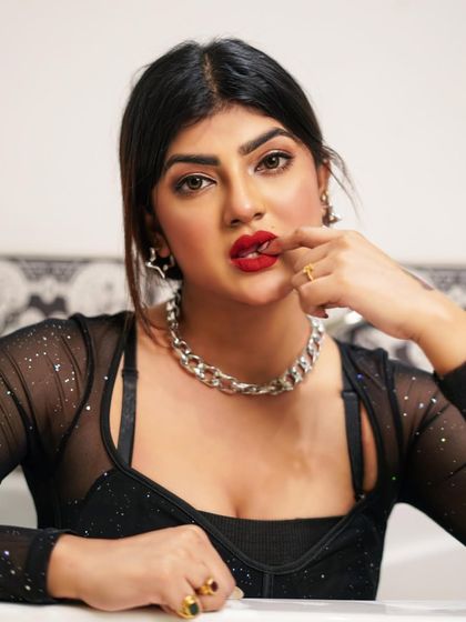 A playful and edgy shot that adds personality to the series. This kind of expressive portrait is great for showing an actor's range.