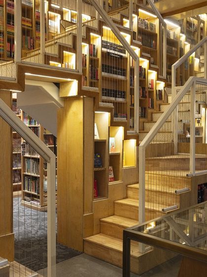 Craftsmanship and materiality are key at The Story Project. We used a warm palette of rubberwood and oak, with slim steel walkways suspended from above to avoid structural clutter. Every junction reflects care and intent, making every inch of the compact space count.