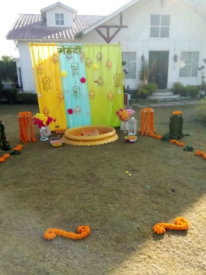 Shanaya Decorations - All-Inclusive Ceremony Packages (Haldi & Mehendi) Outdoor & Terrace Celebrations photo 11