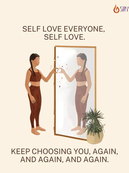 Self-love is a practice of choosing yourself, again and again. This image is a reminder to treat yourself with the care and kindness you deserve, a principle we cultivate in every yoga class.