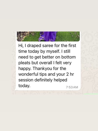 Shikha Agarwal - Personal Saree Draping Classes Words from My Wonderful Students photo 17