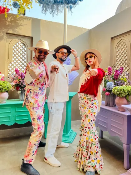 Posing with the talented performers at Fairmont Jaipur. This is one of my favorite venues to work at.
