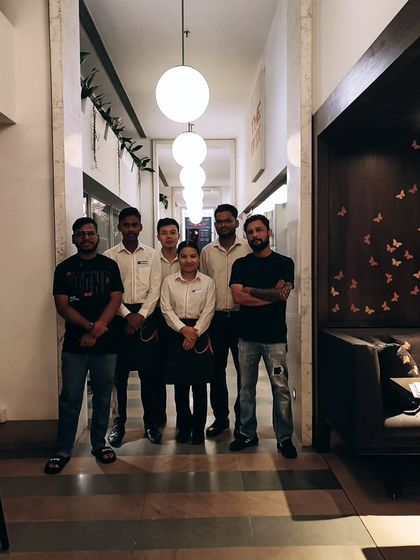 Another shot of our service team with Chef Aal. These collaborations are a fantastic learning experience for my entire staff.