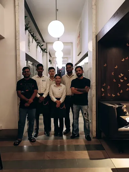 Another shot of our service team with Chef Aal. These collaborations are a fantastic learning experience for my entire staff.
