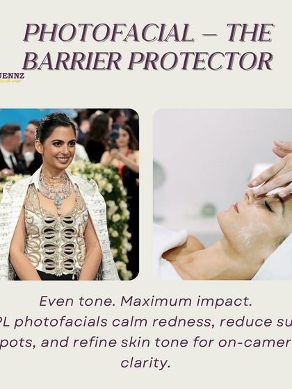 A Photofacial, which uses Intense Pulsed Light (IPL), is what I call a 'barrier protector'. It's excellent for calming redness, reducing sun spots, and refining skin tone for maximum on-camera clarity.