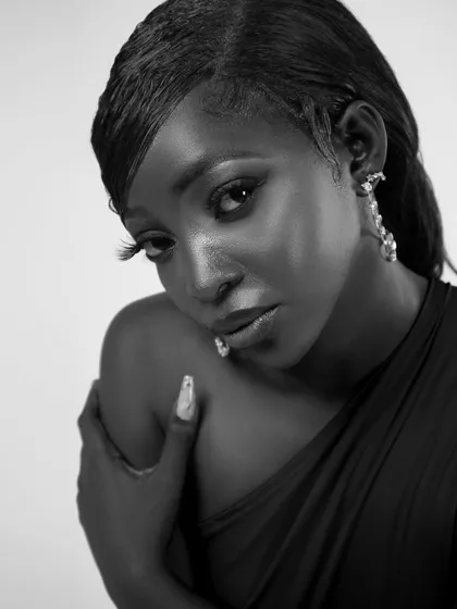 There's a timeless elegance to black and white. This portrait uses soft, dramatic lighting to sculpt the face and create a powerful, emotive headshot that stands out.