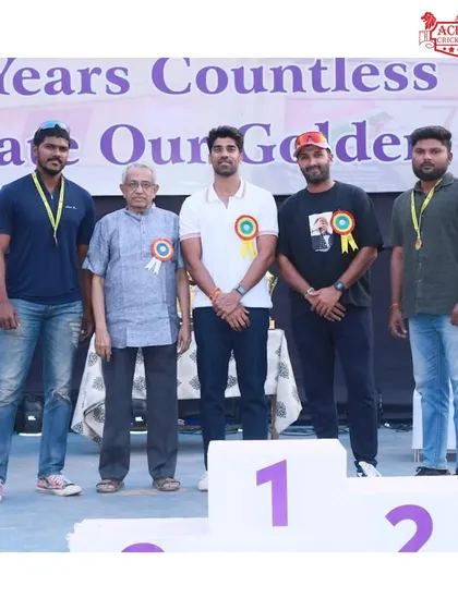 Our coaches on the podium with the chief guests, a proud moment for the academy.