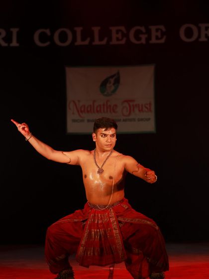 A stance of readiness and resolve from "Shikhandi." The character's journey is one of immense strength, and I try to convey that power in every movement.