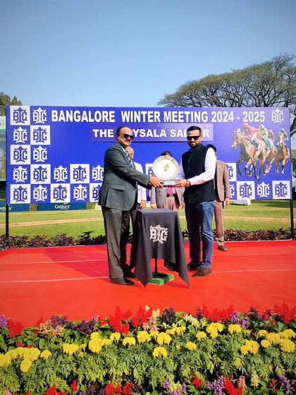 The Hoysala Salver trophy presentation.
