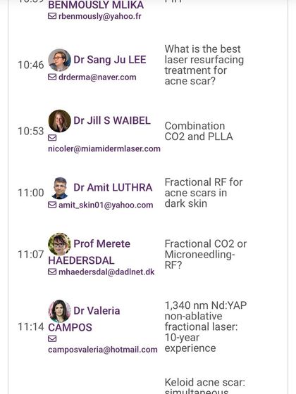 As a global expert, I am often invited to speak on complex topics. Here, my lecture at IMCAS focused on the best approaches for treating acne scars in darker skin types using Fractional RF.
