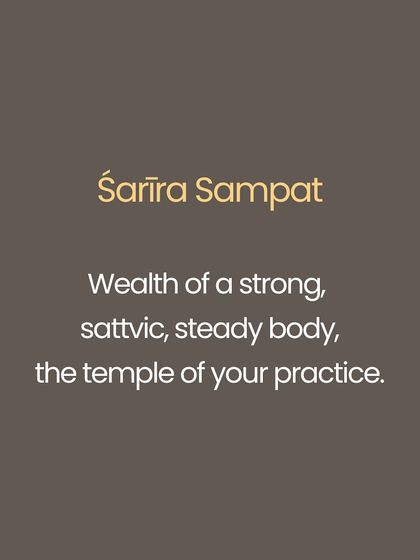 The concept of Ārtha, or yogic abundance, is one of the four aims of life (Puruṣārthas). It is not about hoarding wealth, but about having the necessary resources to uphold both life and dharma. This includes the wealth of a strong body (Śarīra Sampat), a clear mind (Manas Sampat), and noble company (Satsanga Sampat).