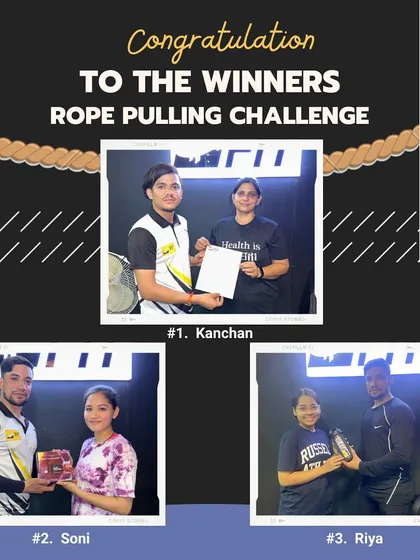Congratulations to the winners of the Rope Pulling Challenge. Your hard work paid off.