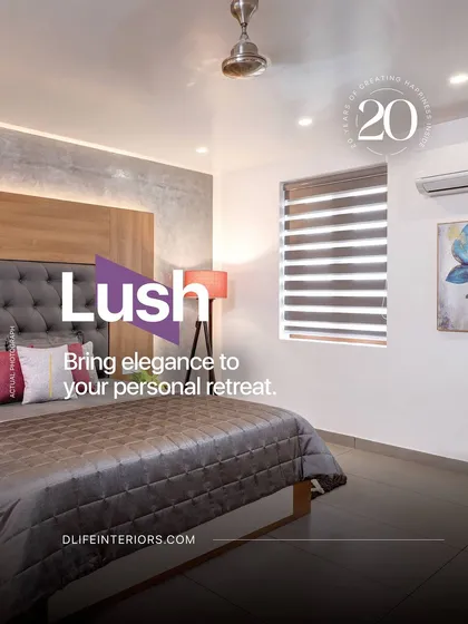 Bring lush elegance to your personal retreat. This bedroom design uses a simple, clean aesthetic with a pop of color to create a sophisticated space.