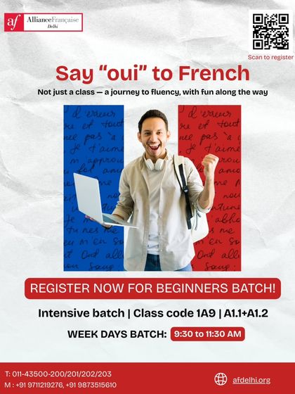 Say "oui" to a new journey with our weekday beginners batch. This intensive course is designed to be an interactive and cultural experience, not just a class.