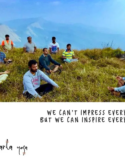 I believe we can inspire everybody by being true to ourselves. Leading this meditation session on a mountain top is my way of sharing the peace I have found through yoga, hoping to inspire others on their own path.