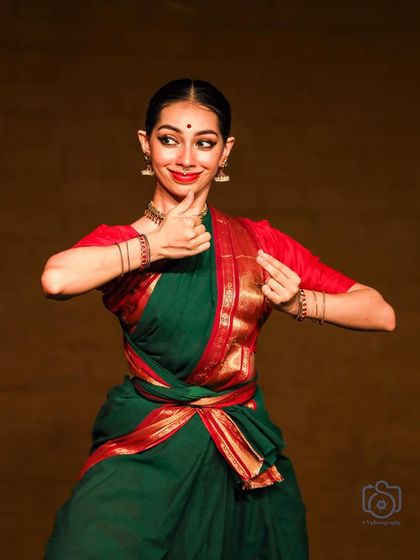 Another playful moment from the Natanakairali performance. Connecting with the audience through these relatable, human expressions is one of the most rewarding parts of dancing.