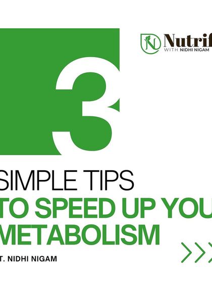A simple guide to speeding up your metabolism. The three key tips are to eat more protein, move more, and build muscle.