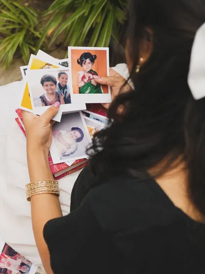 Looking through old photos was a core part of the "Bhavachitrave" music video. Each picture holds a story, a memory, a feeling that I wanted to pour into the song.